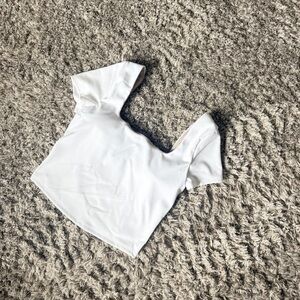 NWOT Lululemon Wunder Under Square-Neck White Cropped Top in Size 4